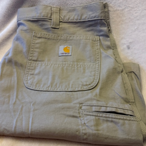 Carharrt Men's 38  Denim Rugged Flex Relaxed Fit Canvas Work Shorts NWT - Picture 4 of 5